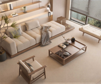 New Chinese Style Sofa Combination-ID:267627958