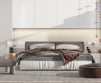 Modern Double Bed-ID:652417902