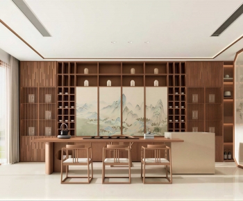 New Chinese Style Tea House-ID:992557056