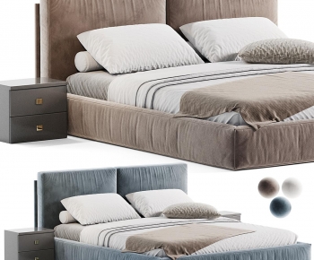 Modern Double Bed-ID:619781021