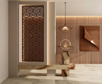 New Chinese Style Entrance Cabinet-ID:159085994