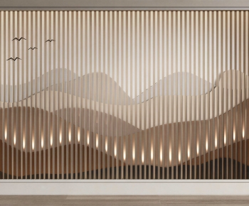 New Chinese Style TV Wall-ID:958659892