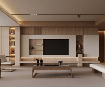 New Chinese Style A Living Room-ID:608889107