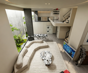 Modern A Living Room-ID:787661082