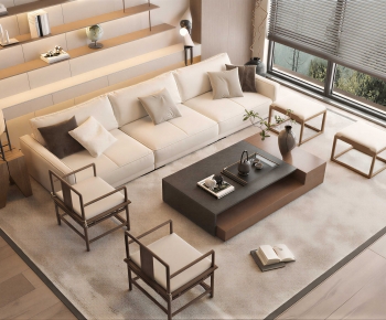 New Chinese Style Sofa Combination-ID:790143976