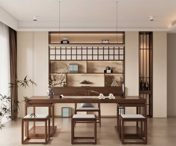 New Chinese Style Computer Desk And Chair-ID:973184116