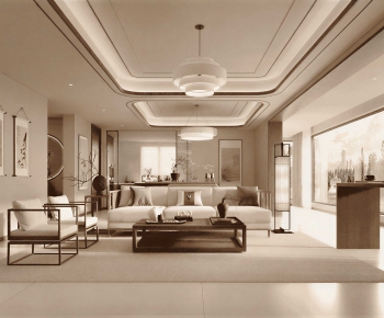 New Chinese Style A Living Room-ID:352844006