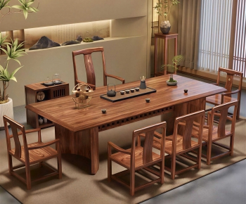 New Chinese Style Dining Table And Chairs-ID:500230886