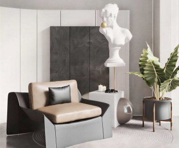 Modern Single Sofa-ID:663212068