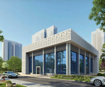Modern Appearance Of Commercial Building-ID:490300792