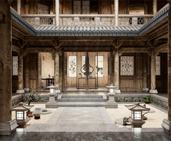 Chinese Style Ancient Architectural Buildings-ID:296787985
