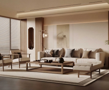 New Chinese Style A Living Room-ID:598207009
