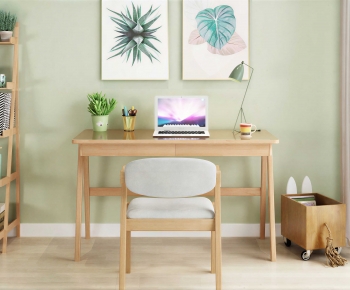 Nordic Style Computer Desk And Chair-ID:921220835