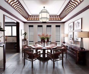 New Chinese Style Dining Room-ID:235668909