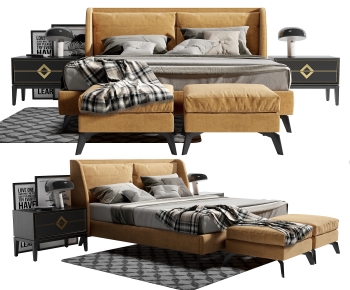 Modern Double Bed-ID:821657906