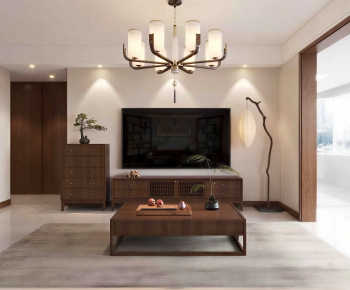 New Chinese Style A Living Room-ID:774692063