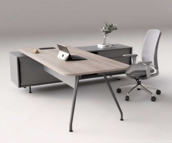 Modern Office Desk And Chair-ID:977544078