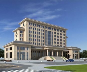 Simple European Style Appearance Of Commercial Building-ID:992924931