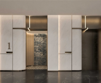 Modern Office Elevator Hall-ID:778719902