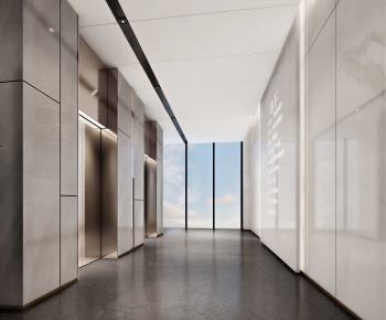 Modern Office Elevator Hall-ID:819191939