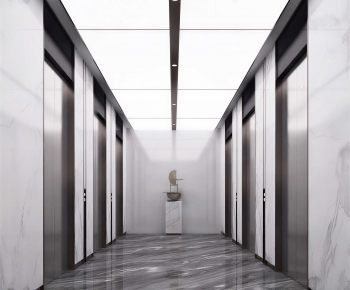 Modern Office Elevator Hall-ID:739620926