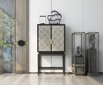 New Chinese Style Decorative Cabinet-ID:985300066