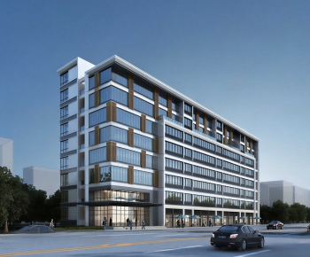 Modern Appearance Of Commercial Building-ID:490187888