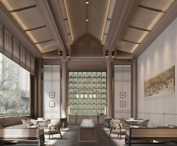 New Chinese Style Teahouse Tea House-ID:113899952