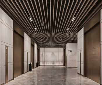 Modern Office Elevator Hall-ID:454773901