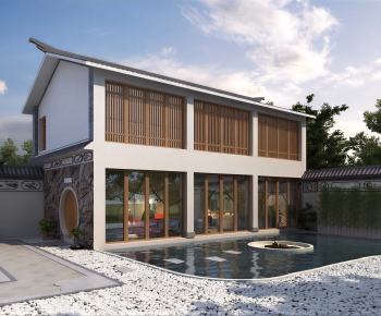 New Chinese Style Courtyard/landscape-ID:556241046