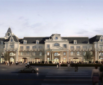 European Style Appearance Of Commercial Building-ID:781936881
