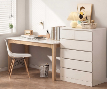 American Style Computer Desk And Chair-ID:994100683