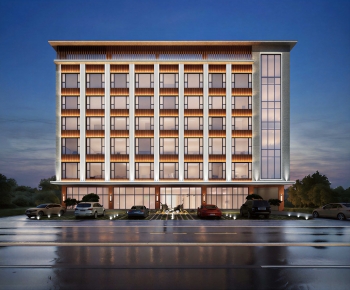 Modern Appearance Of Commercial Building-ID:406839856