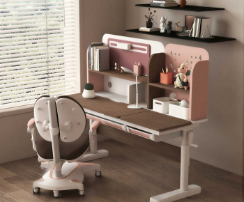 Modern Computer Desk And Chair-ID:806410378