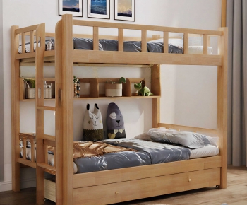 Nordic Style Bunk Bed-ID:982716085