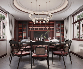 New Chinese Style Dining Room-ID:911990883