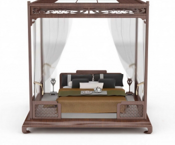 New Chinese Style Double Bed-ID:686620957