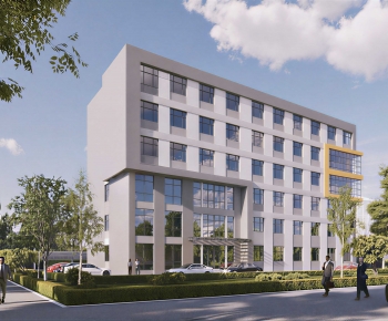 Modern Appearance Of Commercial Building-ID:438108929