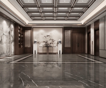 New Chinese Style Office Reception Desk-ID:604455955