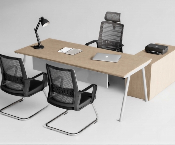 Modern Office Desk And Chair-ID:355665929
