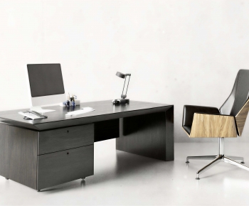 Modern Office Desk And Chair-ID:529037955