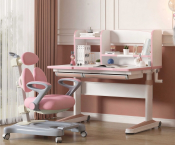Modern Computer Desk And Chair-ID:375982056