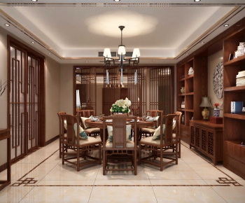 New Chinese Style Dining Room-ID:277873043