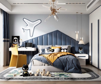 Modern Boy's Room And Son's Room-ID:770607958