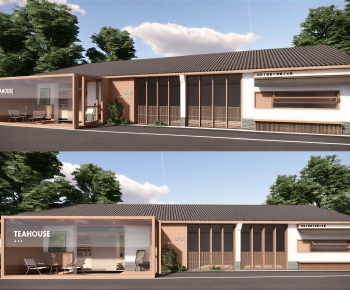 Modern Appearance Of Commercial Building-ID:525620948