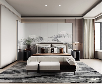 New Chinese Style Bedroom-ID:238837964