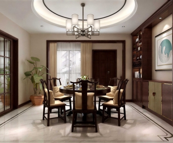 New Chinese Style Dining Room-ID:740099913