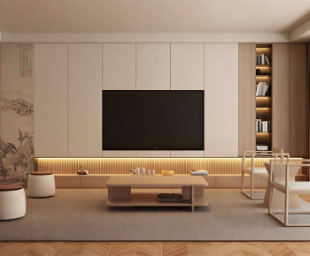 New Chinese Style A Living Room-ID:573187117