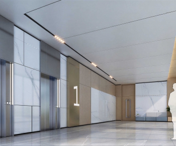 Modern Corridor/elevator Hall-ID:752711064