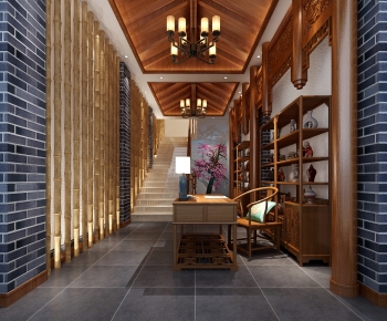 New Chinese Style Office Reception Desk-ID:265261894